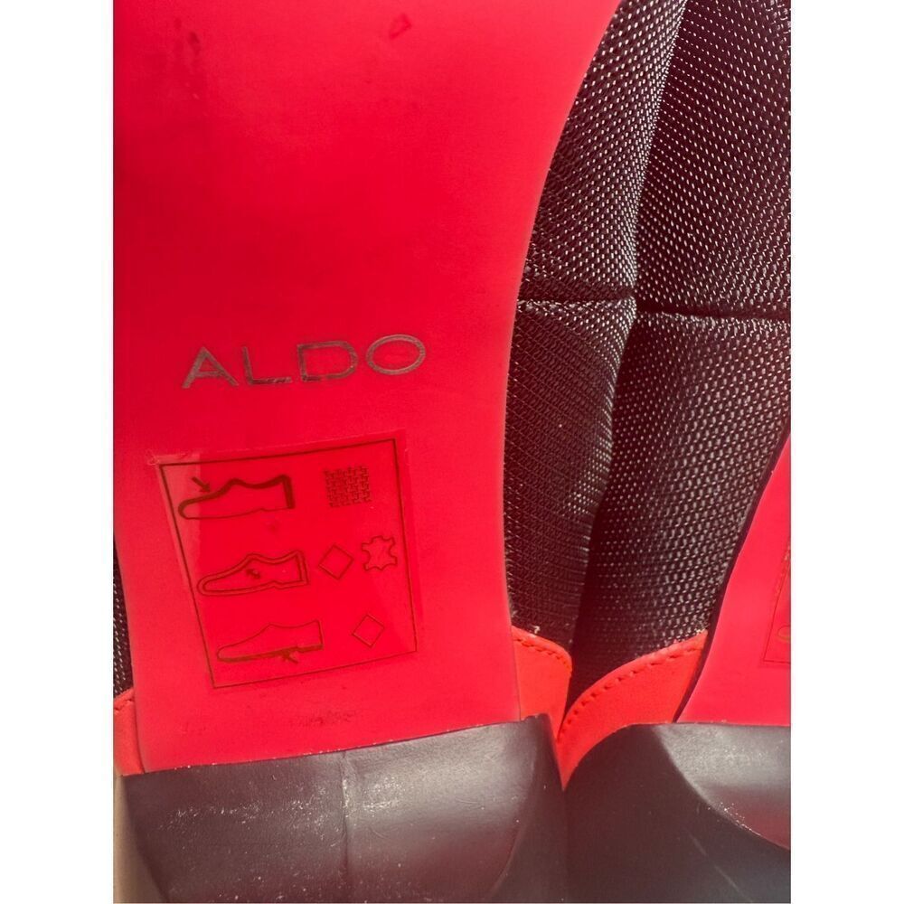 Aldo Stilettos Heels Shoes Black Orange Neon Size 7,5 - Picture 8 of 13